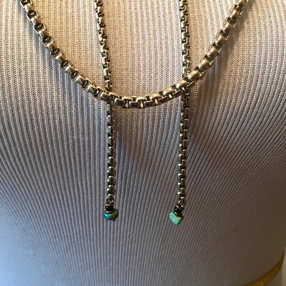 SOLD Free People silver necklace turquoise - Picture 5 of 8